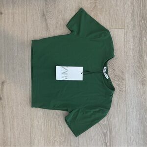 Zara Crop Green T-Shirt